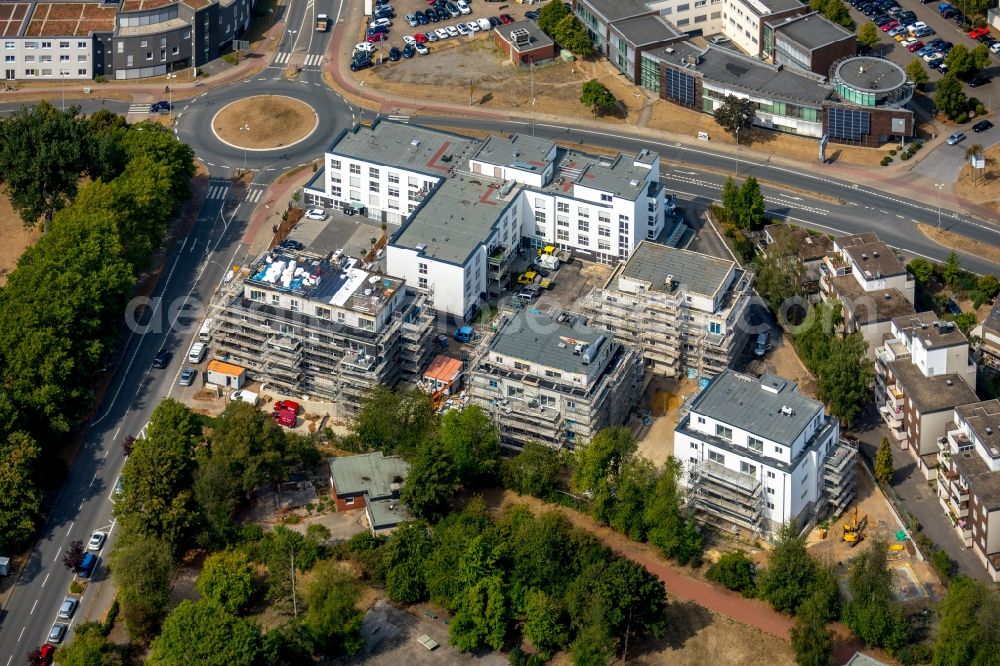 Herne from above - Construction site of the new buildings of the retirement home Westring - Forellstrasse in Herne in the state North Rhine-Westphalia