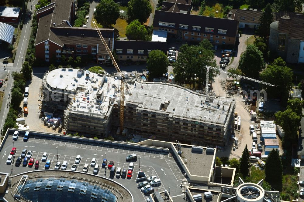 Wolfsburg from the bird's eye view: Construction site of the new buildings of the retirement home - retirement on Antonius-Holling-Weg in Wolfsburg in the state Lower Saxony, Germany