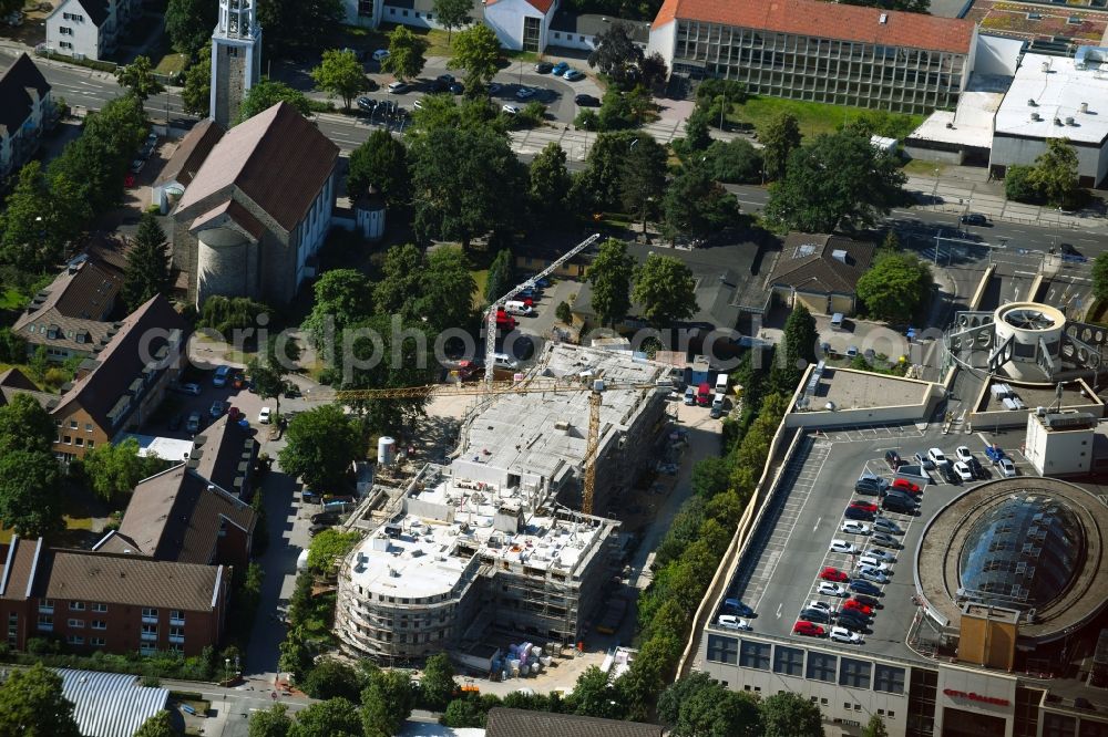 Aerial image Wolfsburg - Construction site of the new buildings of the retirement home - retirement on Antonius-Holling-Weg in Wolfsburg in the state Lower Saxony, Germany