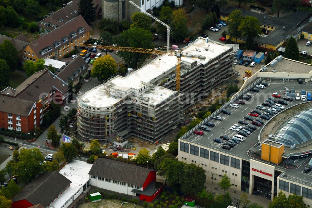 Wolfsburg from above - Construction site of the new buildings of the retirement home - retirement on Antonius-Holling-Weg in Wolfsburg in the state Lower Saxony, Germany