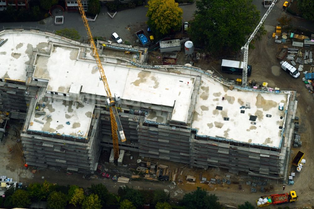 Aerial photograph Wolfsburg - Construction site of the new buildings of the retirement home - retirement on Antonius-Holling-Weg in Wolfsburg in the state Lower Saxony, Germany