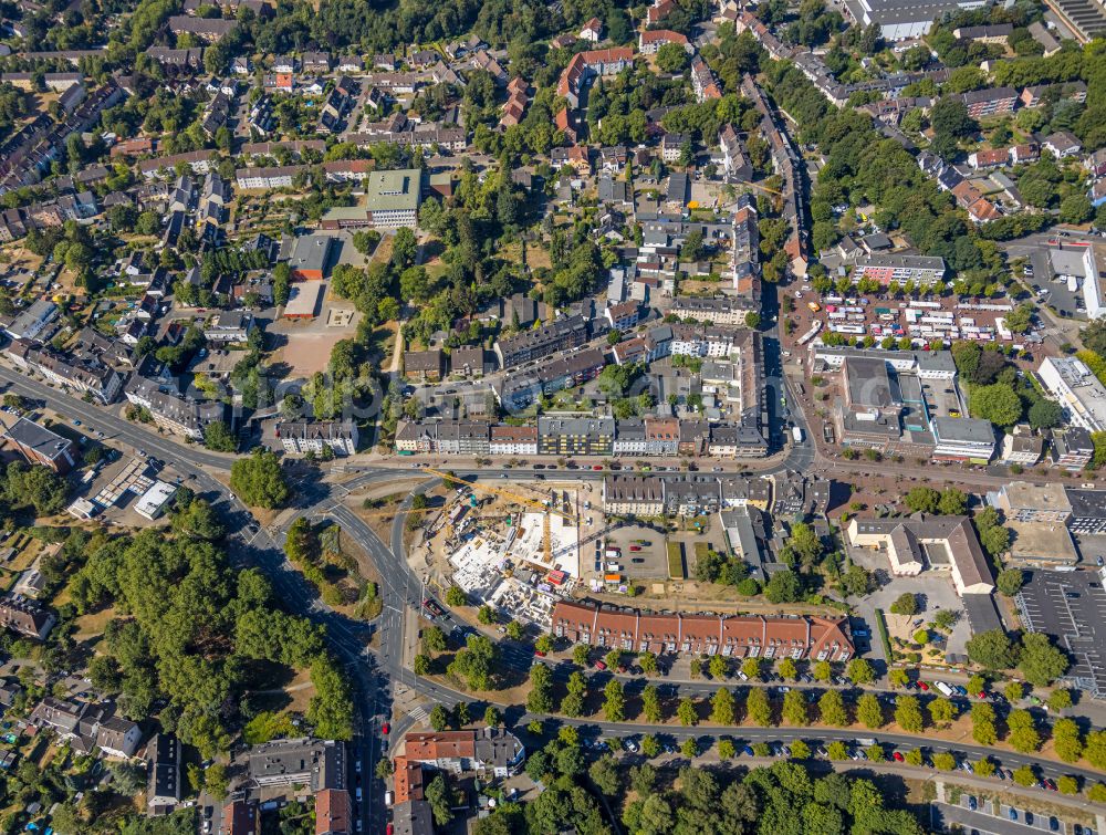 Essen from the bird's eye view: Construction site of the new buildings of the retirement home - retirement Belia Seniorenresidenz on street Altenessener Strasse - Wilhelm-Nieswandt-Allee in the district Altenessen - Sued in Essen at Ruhrgebiet in the state North Rhine-Westphalia, Germany