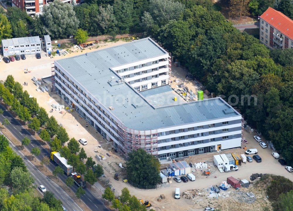 Berlin from the bird's eye view: Construction site of the new buildings of the retirement home - retirement Blumberger Damm corner Altentreptower Strasse in the district Marzahn in Berlin, Germany