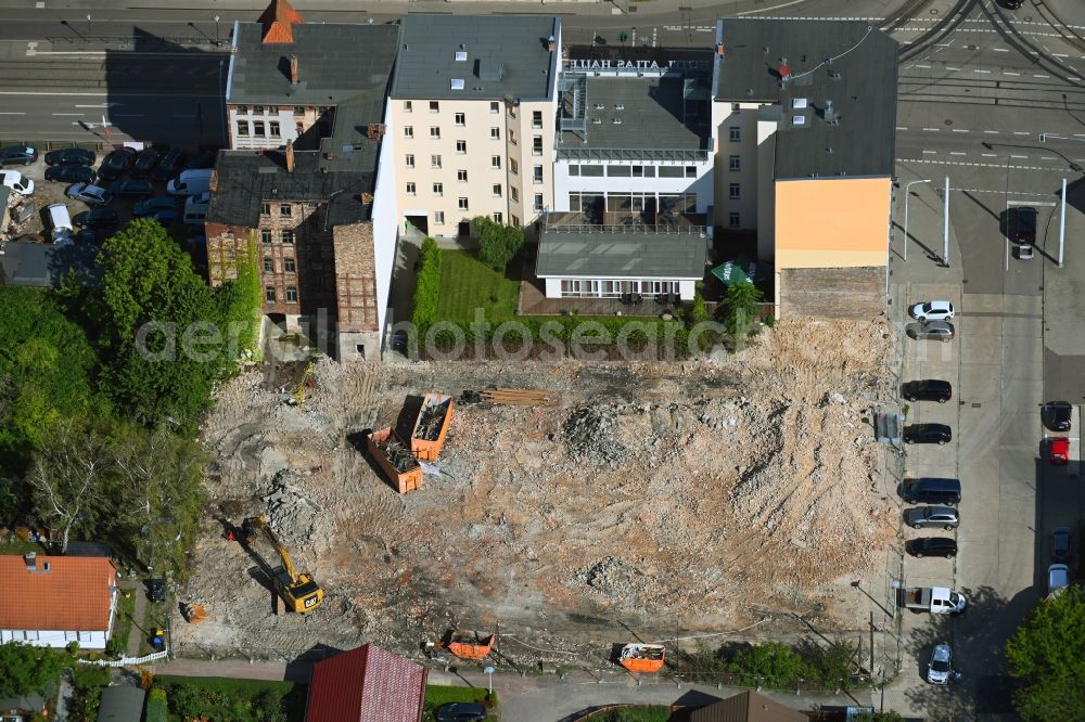 Aerial photograph Halle (Saale) - Construction site of the new buildings of the retirement home - retirement in Halle (Saale) in the state Saxony-Anhalt, Germany