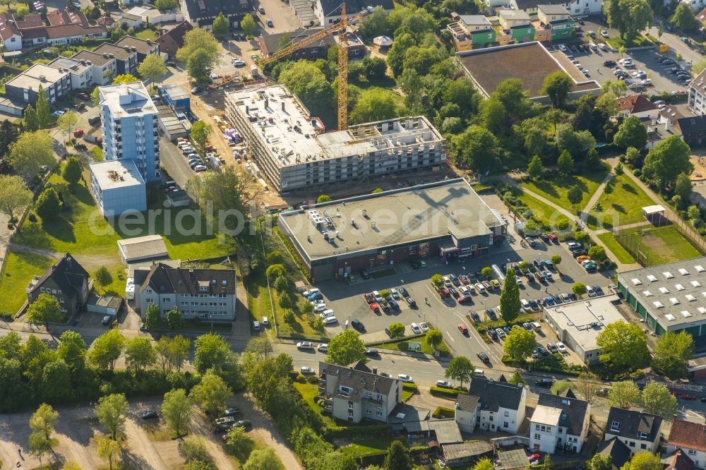 Witten from above - Construction site of the new buildings of the retirement home - retirement Am Helfkonp in Witten in the state North Rhine-Westphalia, Germany