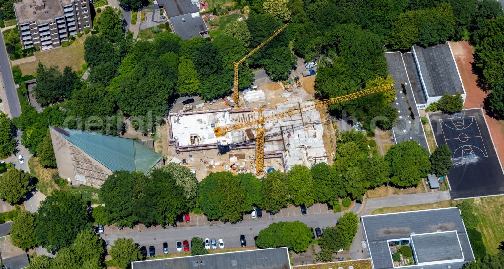 Gelsenkirchen from above - Construction site of the new buildings of the retirement home - retirement Seniorenpark Gelsenkirchen-Buer on Westerholter Strasse in Gelsenkirchen in the state North Rhine-Westphalia, Germany