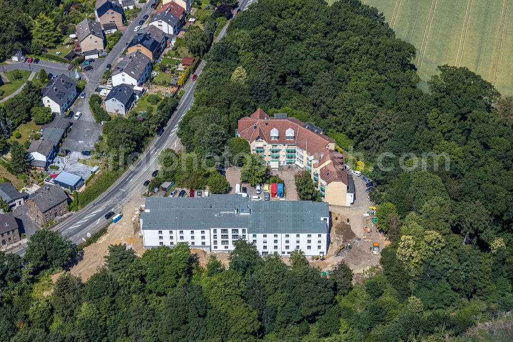 Aerial photograph Witten - Construction site of the new buildings of the retirement home - retirement on Wengernstrasse in the district Bommern in Witten in the state North Rhine-Westphalia, Germany