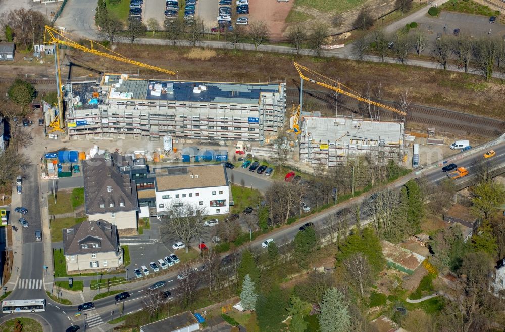 Witten from the bird's eye view: Construction site of the new buildings of the retirement home - retirement on Wittener Strasse in the district Herbede in Witten in the state North Rhine-Westphalia