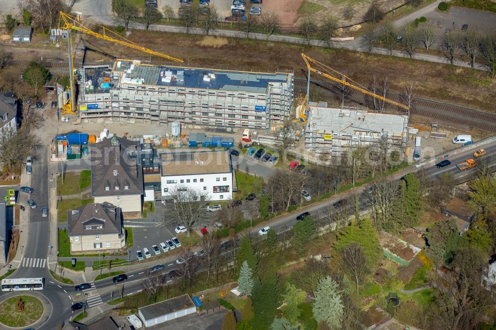 Aerial photograph Witten - Construction site of the new buildings of the retirement home - retirement on Wittener Strasse in the district Herbede in Witten in the state North Rhine-Westphalia