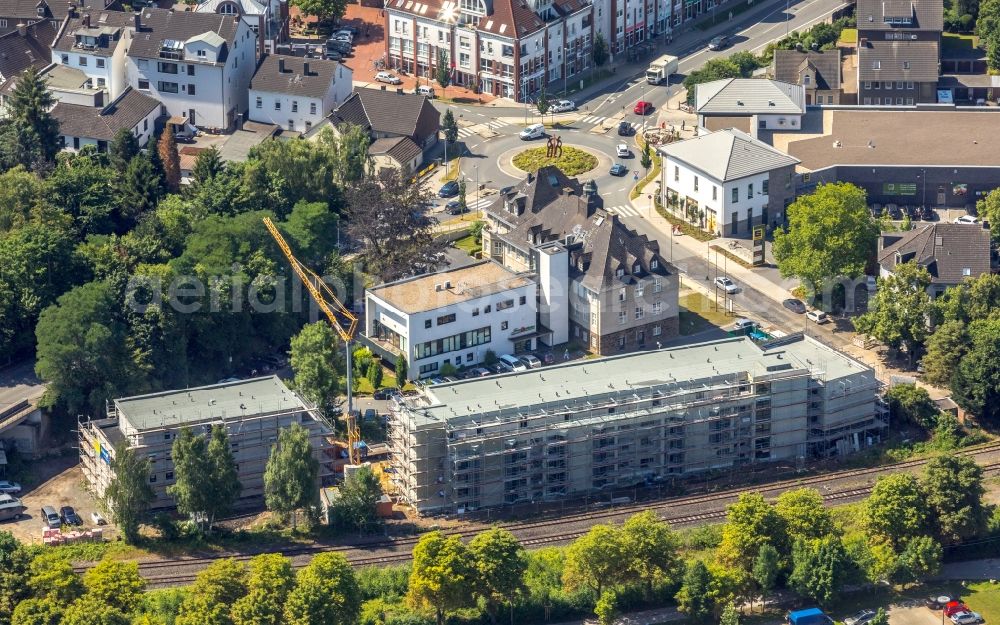 Aerial photograph Witten - Construction site of the new buildings of the retirement home - retirement on Wittener Strasse in the district Herbede in Witten in the state North Rhine-Westphalia