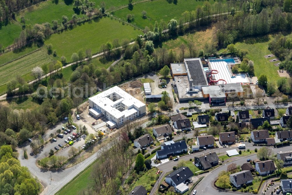 Aerial image Netphen - Construction site of the new buildings of the retirement home - retirement Haus St. Anna on Brauersdorfer Strasse in Netphen in the state North Rhine-Westphalia, Germany