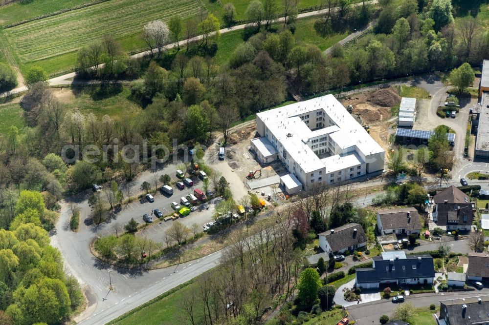 Aerial photograph Netphen - Construction site of the new buildings of the retirement home - retirement Haus St. Anna on Brauersdorfer Strasse in Netphen in the state North Rhine-Westphalia, Germany