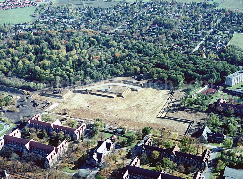 Aerial image Berlin-Buch - 27.10.2003 Baustelle für den Neubau der Helios Klinik AG in Berlin-Buch Wiltbergstraße 50 13125 Berlin postmaster@berlin.helios-kliniken.de Telefon: +49 (0)30 94 01 - 0 Telefax: +49 (0)30 94 01 - 21 51