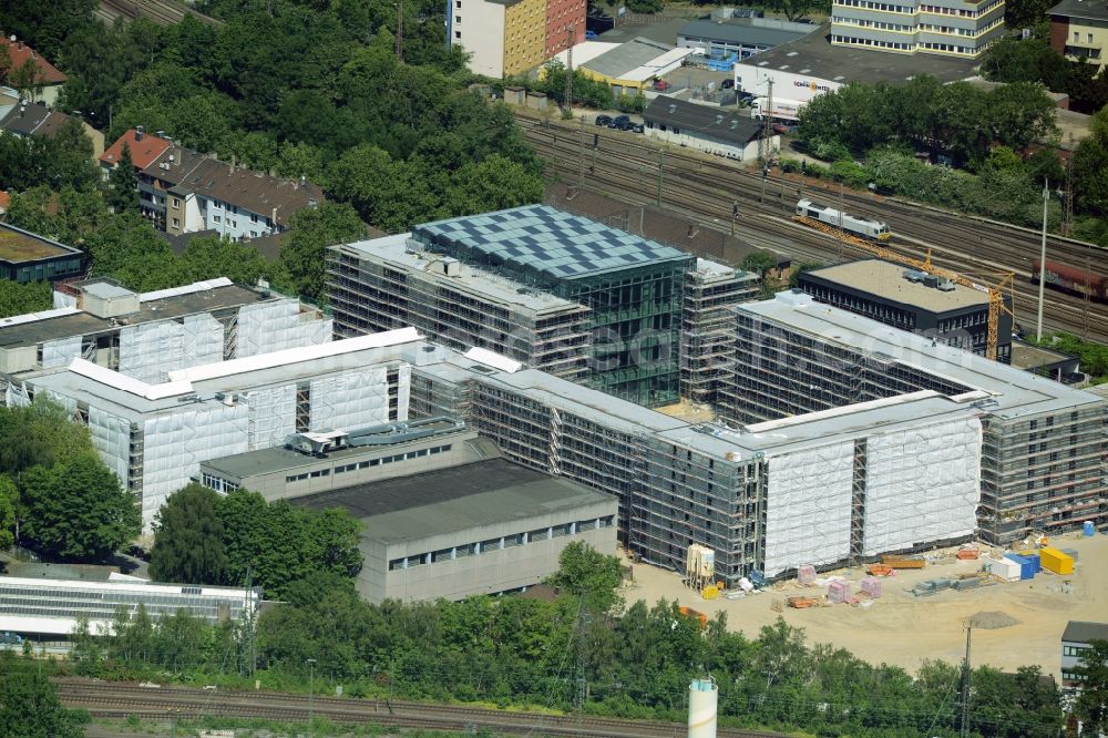 Aerial image Bochum - Construction of the new building of the Justice Center Bochum in the state North Rhine-Westphalia