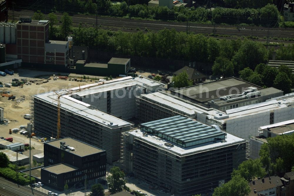 Aerial image Bochum - Construction of the new building of the Justice Center Bochum in the state North Rhine-Westphalia