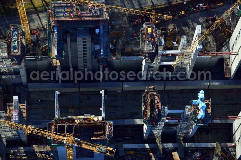 Niederfinow from above - The new building of the boat lift Niederfinow