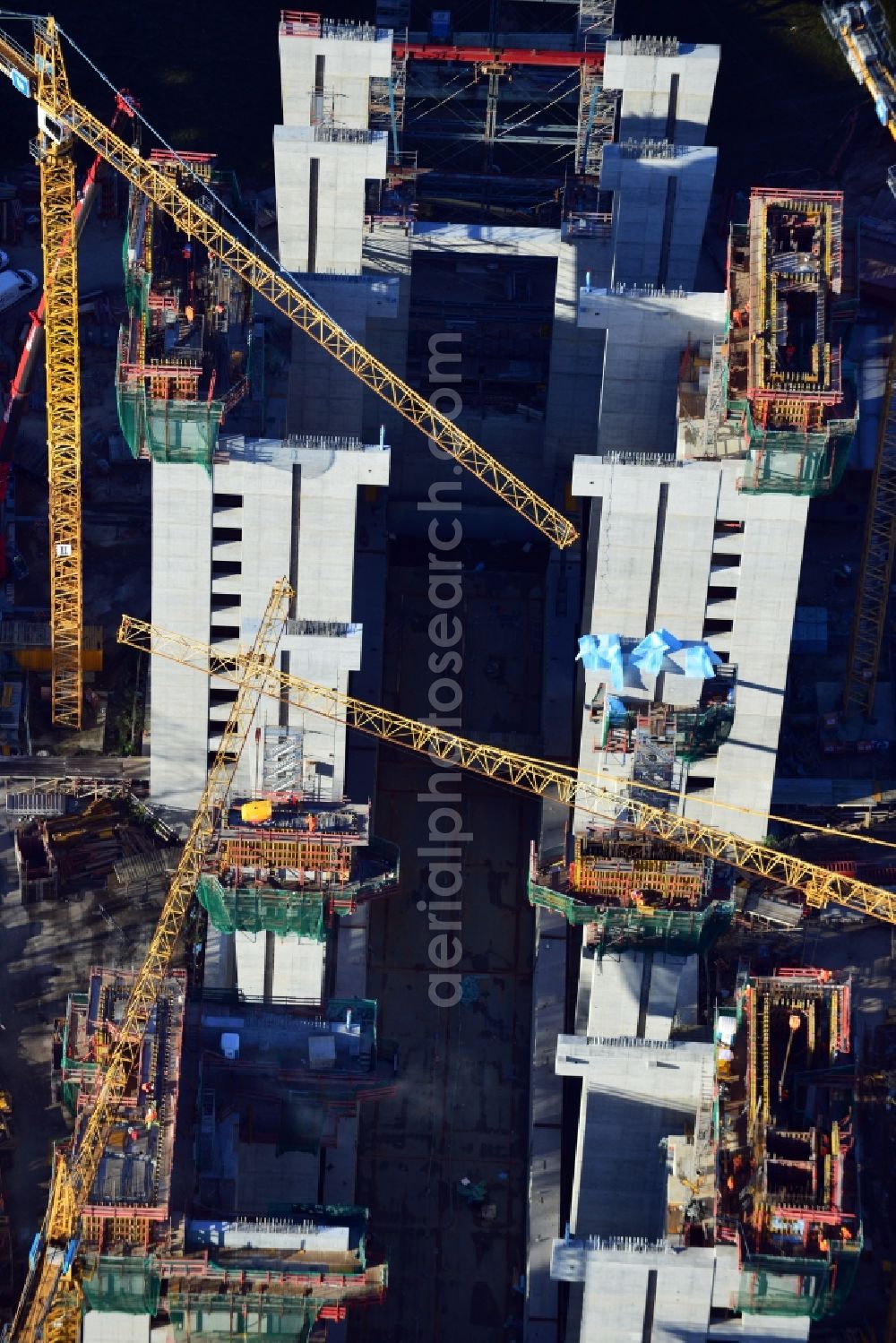 Aerial photograph Niederfinow - The new building of the boat lift Niederfinow