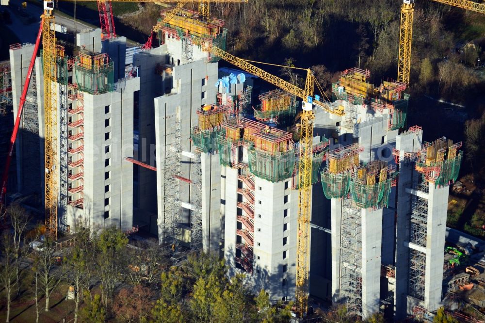 Niederfinow from the bird's eye view: The new building of the boat lift Niederfinow