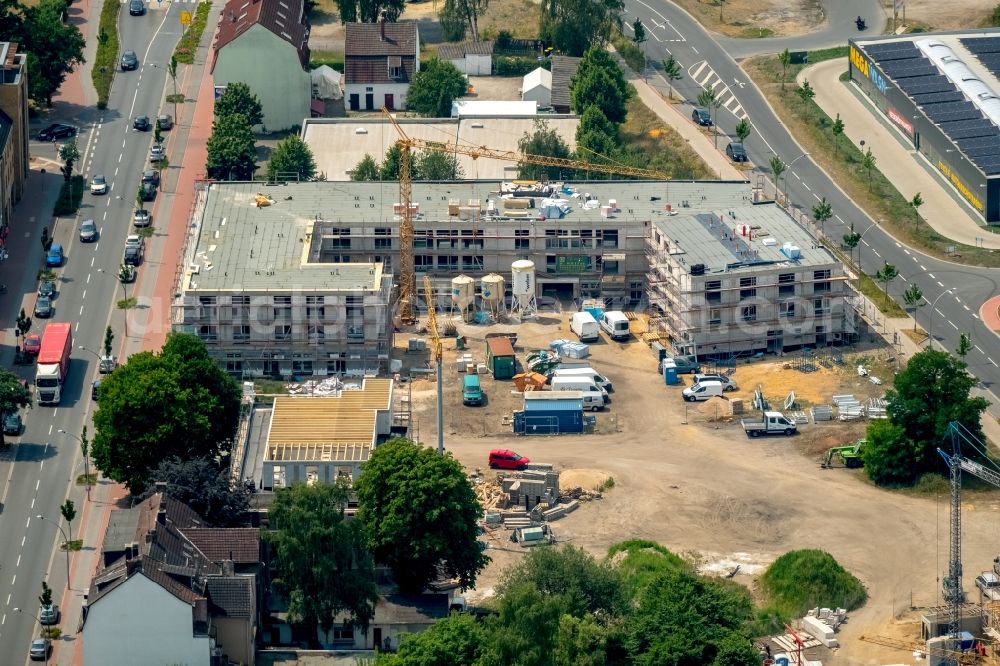 Aerial image Dorsten - Construction site of a new build retirement home BELLINI-Seniorenresidenz on Halterner Strasse in the district Hervest in Dorsten in the state North Rhine-Westphalia