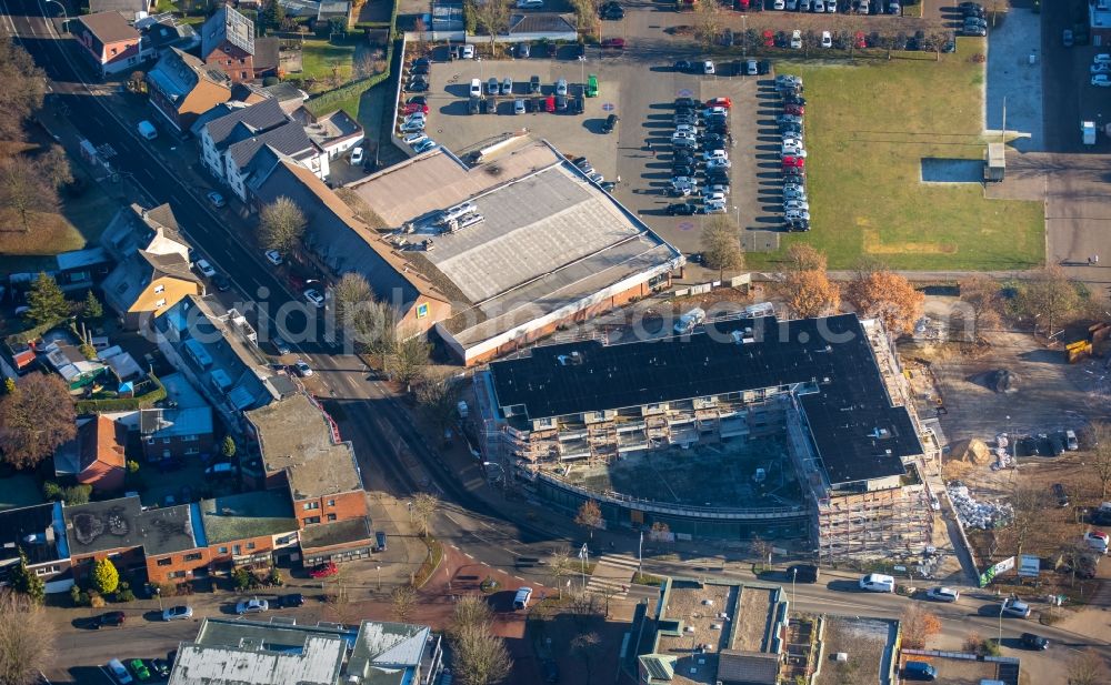 Bottrop from the bird's eye view: Construction site of a new build retirement home in the district Kirchhellen in Bottrop in the state North Rhine-Westphalia