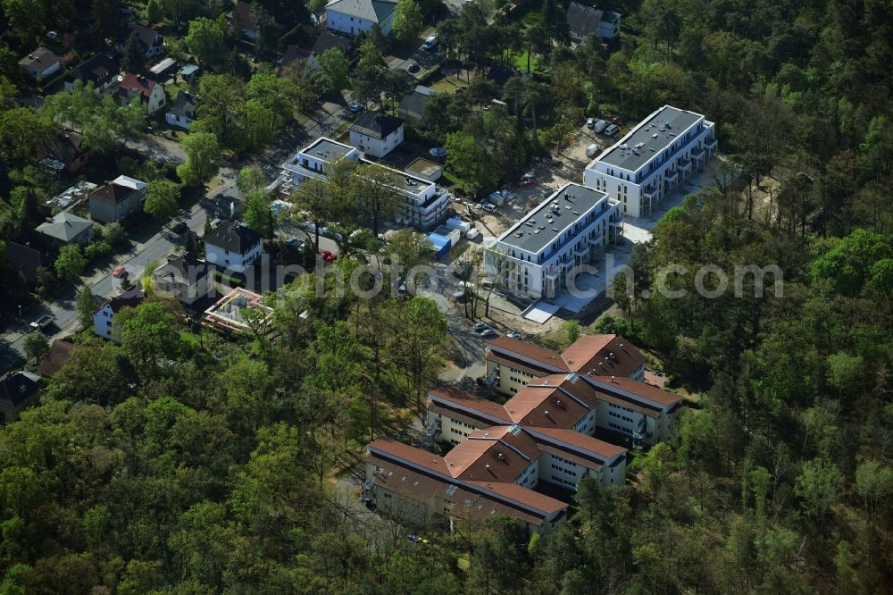 Aerial photograph Berlin - Construction site of a new build retirement home - Wohnheimes on Koepenicker Strasse in the district Koepenick in Berlin, Germany