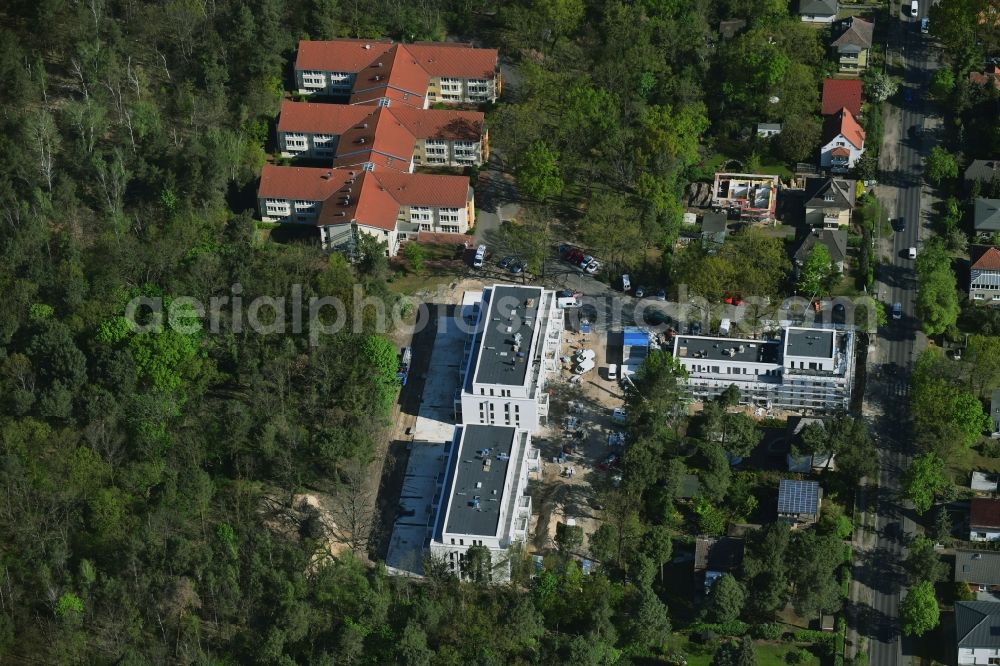 Berlin from the bird's eye view: Construction site of a new build retirement home - Wohnheimes on Koepenicker Strasse in the district Koepenick in Berlin, Germany