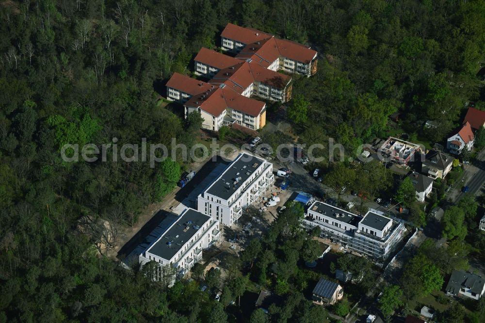 Aerial photograph Berlin - Construction site of a new build retirement home - Wohnheimes on Koepenicker Strasse in the district Koepenick in Berlin, Germany