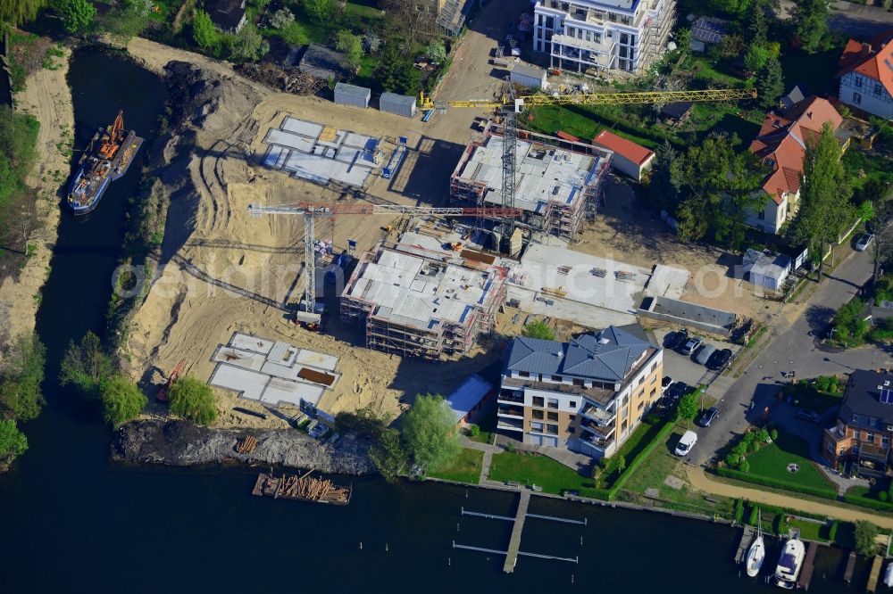 Berlin, Köpenick from the bird's eye view: Construction site to build a new city of villas Multi family ensemble in Treptow-Koepenick district in Berlin