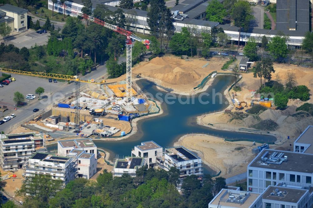 Aerial image Berlin Dahlem - Building construction residential complex Five morning Dahlem Urban Village of STOFANEL group in Berlin