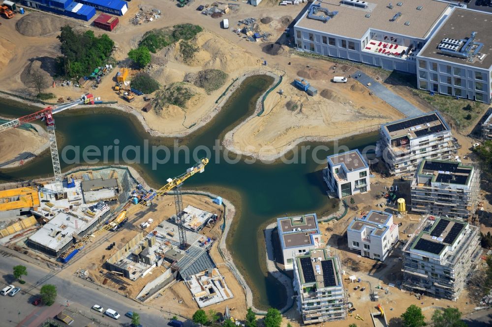 Berlin Dahlem from above - Building construction residential complex Five morning Dahlem Urban Village of STOFANEL group in Berlin