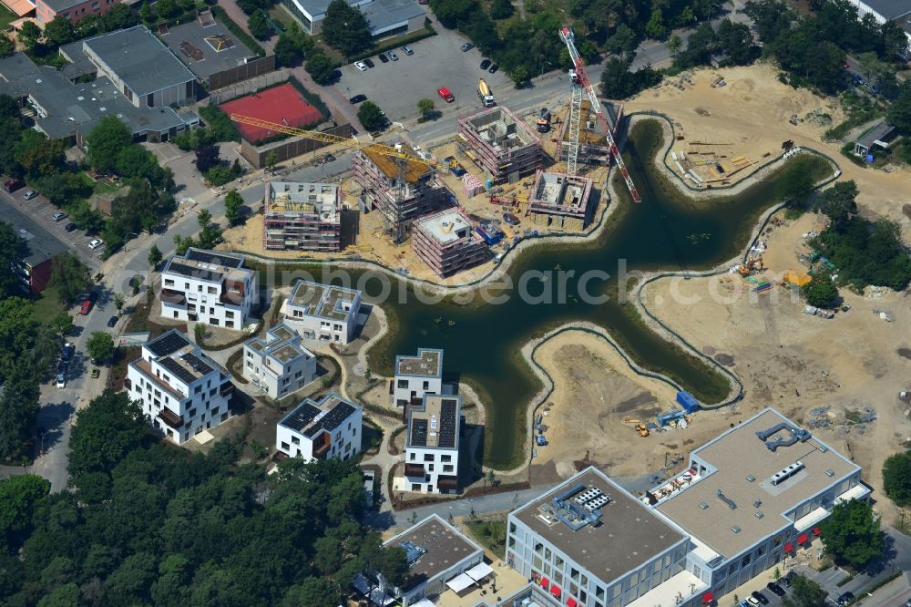 Aerial image Berlin - Building construction residential complex Five morning Dahlem Urban Village of STOFANEL group in Berlin