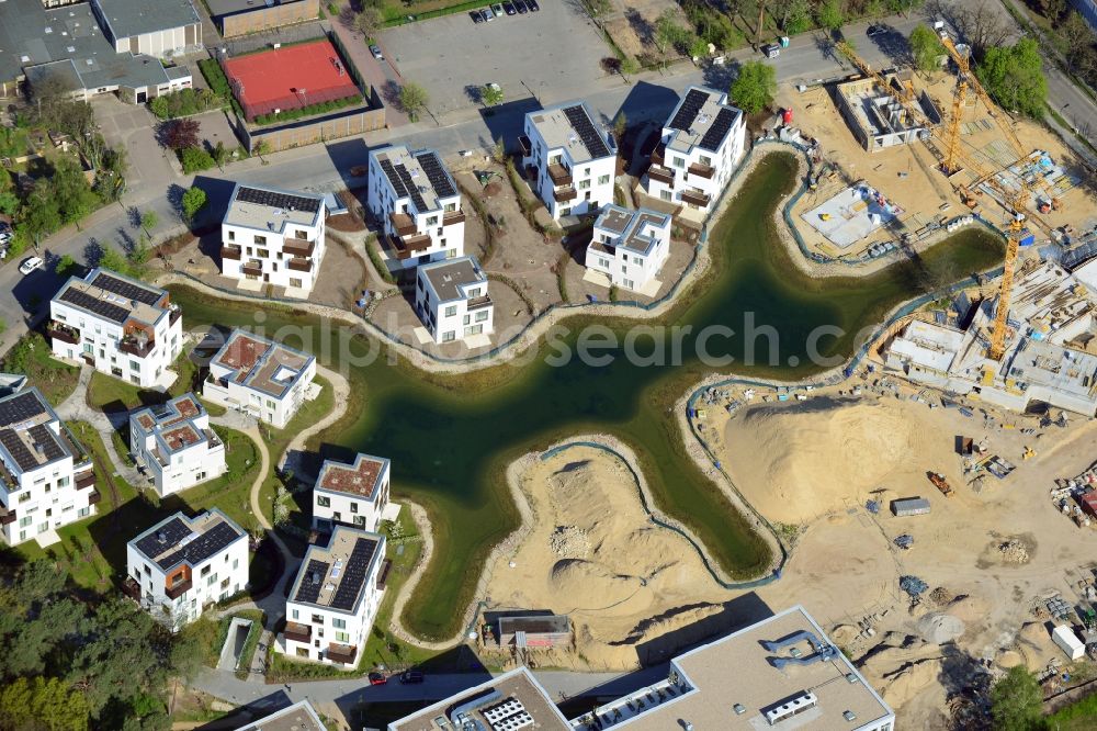 Berlin from above - Building construction residential complex Five morning Dahlem Urban Village of STOFANEL group in Berlin