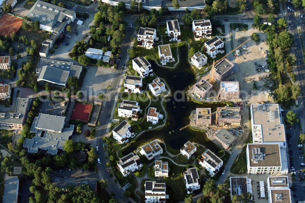 Berlin from above - Building construction residential complex Five morning Dahlem Urban Village of STOFANEL group in Berlin