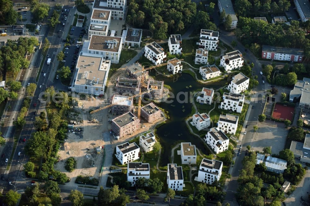 Berlin from above - Building construction residential complex Five morning Dahlem Urban Village of STOFANEL group in Berlin