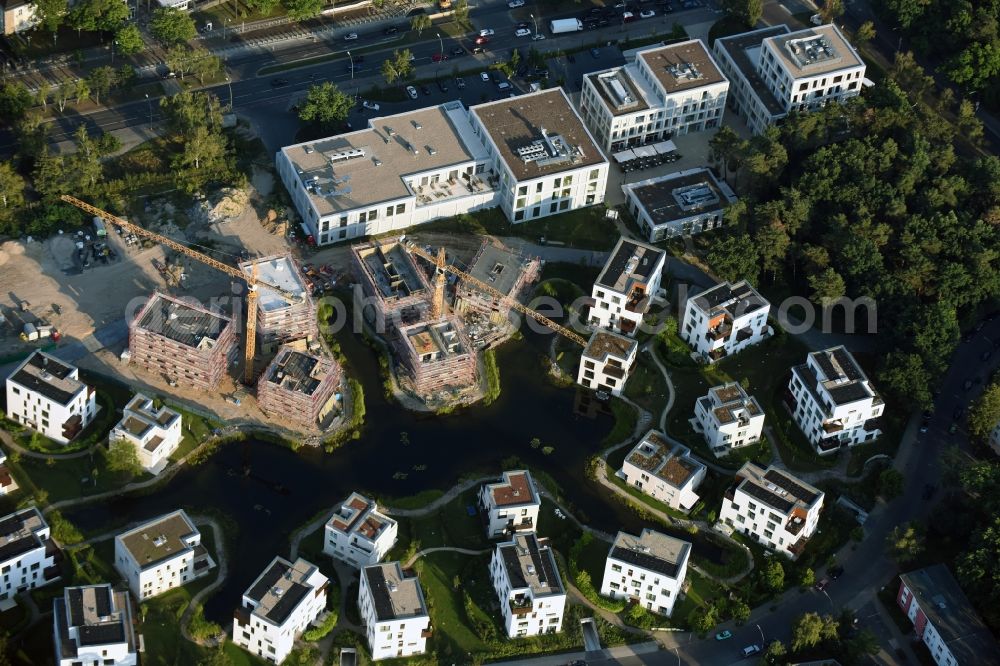 Aerial image Berlin - Building construction residential complex Five morning Dahlem Urban Village of STOFANEL group in Berlin