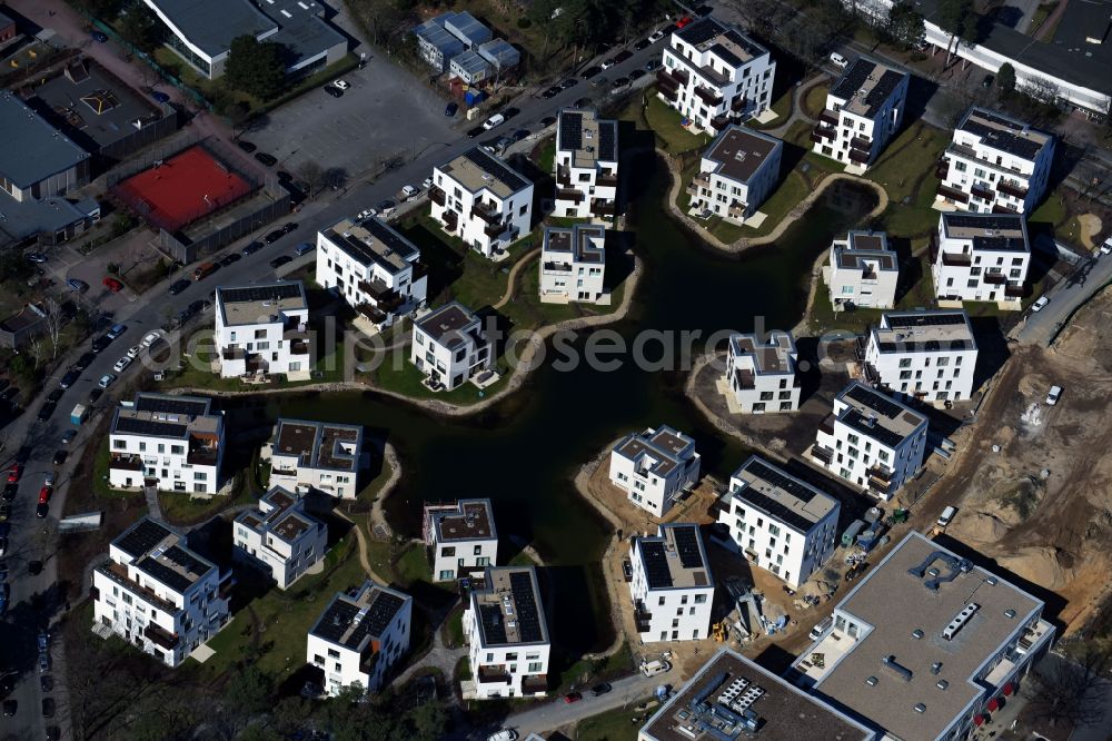 Aerial image Berlin - Building construction residential complex Five morning Dahlem Urban Village of STOFANEL group in Berlin