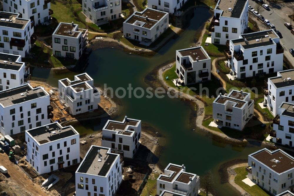 Aerial image Berlin - Building construction residential complex Five morning Dahlem Urban Village of STOFANEL group in Berlin