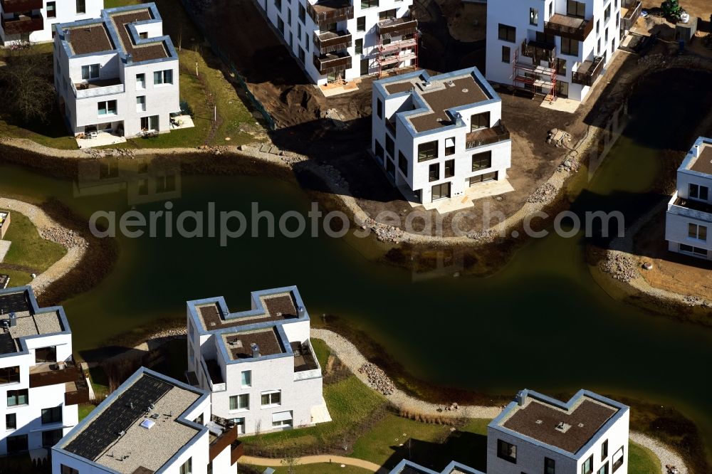 Berlin from above - Building construction residential complex Five morning Dahlem Urban Village of STOFANEL group in Berlin