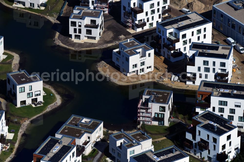 Berlin from the bird's eye view: Building construction residential complex Five morning Dahlem Urban Village of STOFANEL group in Berlin