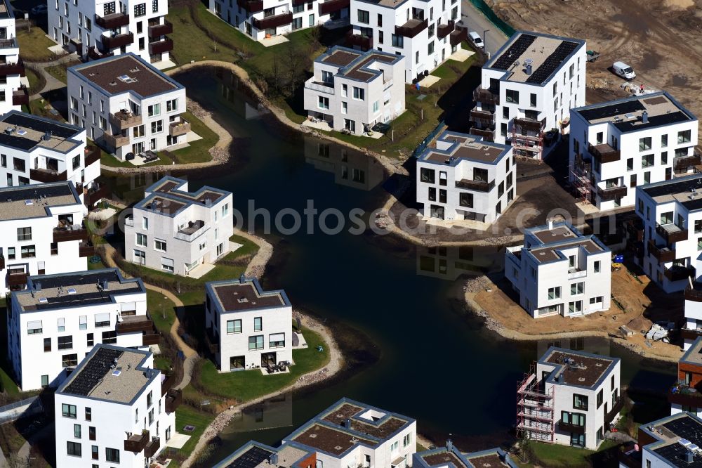 Aerial image Berlin - Building construction residential complex Five morning Dahlem Urban Village of STOFANEL group in Berlin