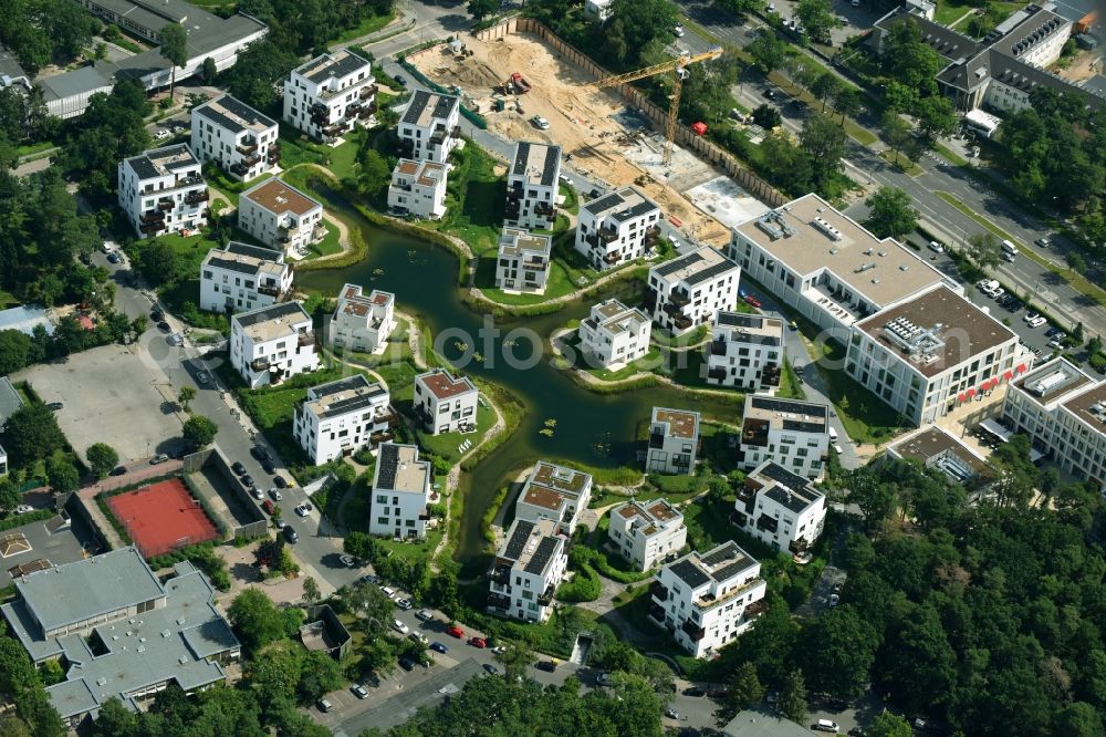 Berlin from the bird's eye view: Building construction residential complex Five morning Dahlem Urban Village of STOFANEL group in Berlin