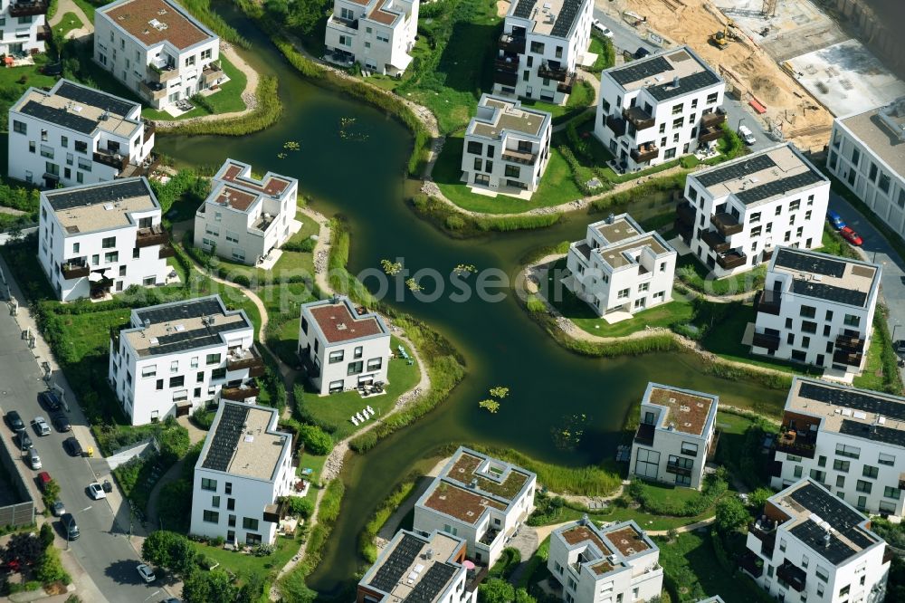 Aerial image Berlin - Building construction residential complex Five morning Dahlem Urban Village of STOFANEL group in Berlin