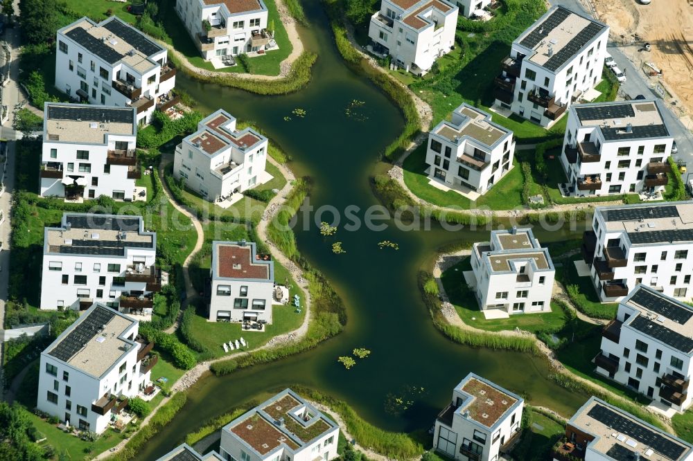 Aerial photograph Berlin - Building construction residential complex Five morning Dahlem Urban Village of STOFANEL group in Berlin