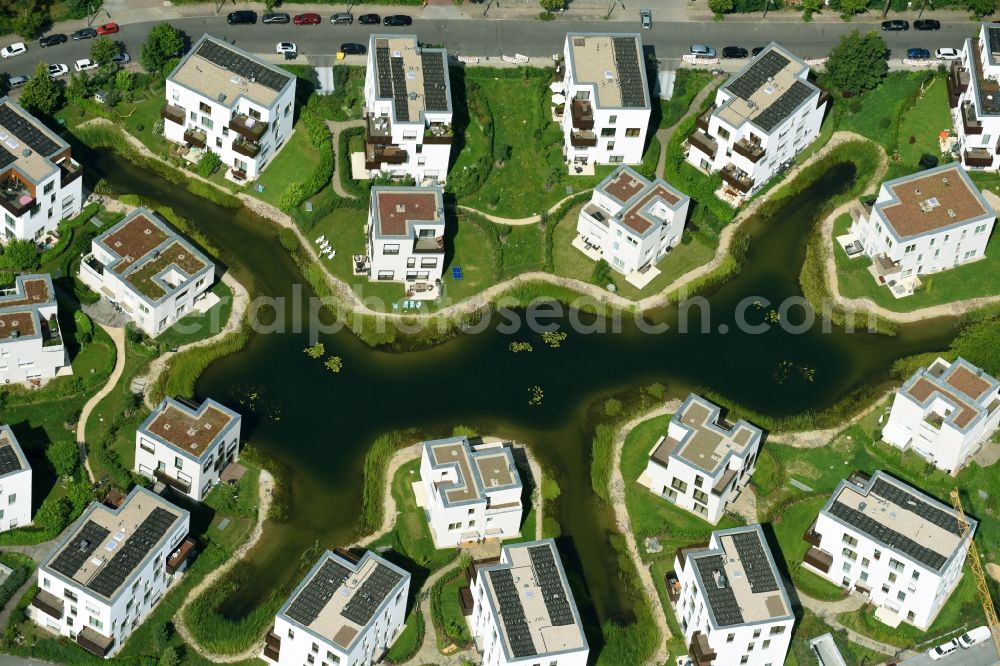 Berlin from above - Building construction residential complex Five morning Dahlem Urban Village of STOFANEL group in Berlin