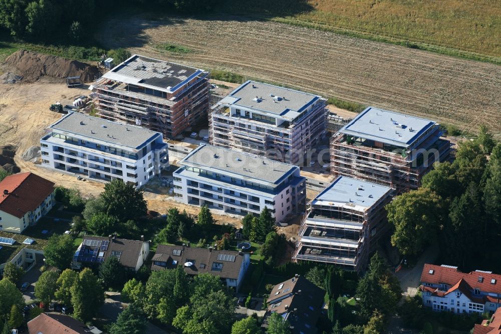 Bad Säckingen from above - New residential complex Living at the Schoepfebach in Bad Saeckingen the state Baden-Wurttemberg