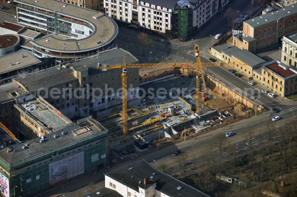 Leipzig from above - View of the new construction project LKG Carre in Leipzig in the state of Saxony