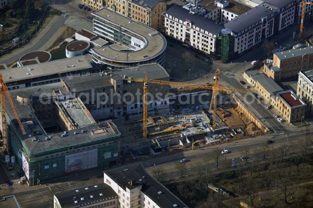 Aerial image Leipzig - View of the new construction project LKG Carre in Leipzig in the state of Saxony