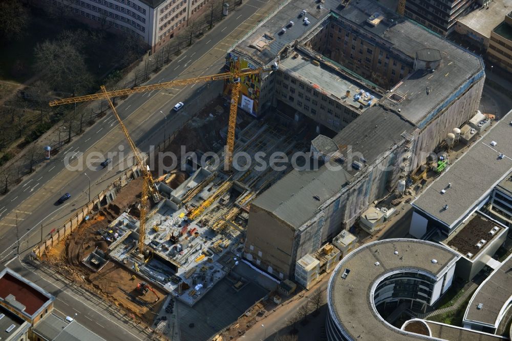 Aerial image Leipzig - View of the new construction project LKG Carre in Leipzig in the state of Saxony