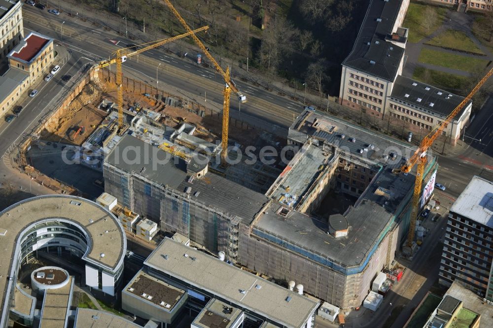 Leipzig from the bird's eye view: View of the new construction project LKG Carre in Leipzig in the state of Saxony