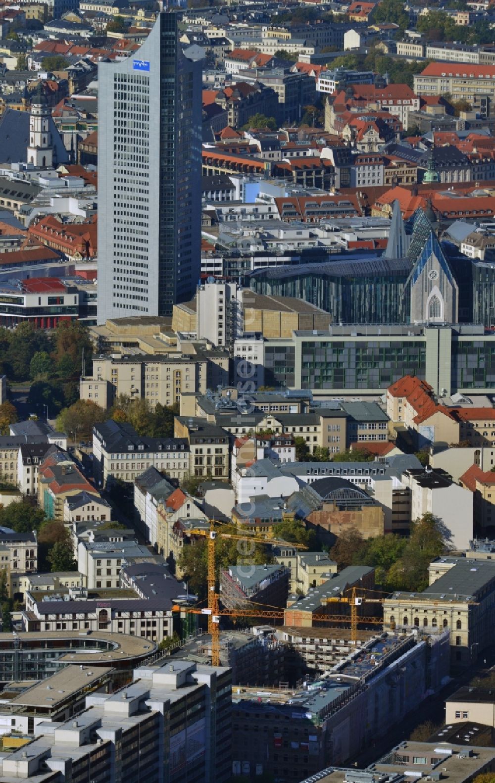 Leipzig from above - View of the new construction project LKG Carre in Leipzig in the state of Saxony